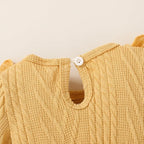 Happy Town Baby Girl Romper Infant Fall Winter Clothes Ruffle Sweater Long - Image 5