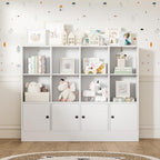 White Bookshelf, Wood Bookcase by DIYART