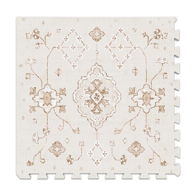 Lillefolk Baby Play Mat for Floor – 6x6ft Vintage Vanilla | Soft Non Toxic - Image 3