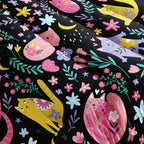 QOOMO Floral Cat Comforter Queen Size, Down Alternative, Soft and Lightweight - Image 5