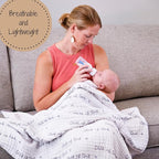 LollyBanks Muslin Baby Blanket 100% Organic Cotton, Muslin Quilt Lightweight - Image 2