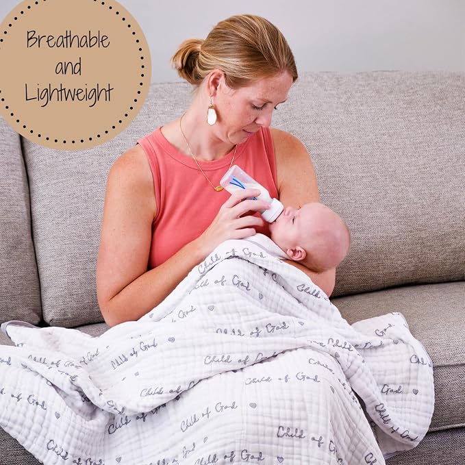 LollyBanks Muslin Baby Blanket 100% Organic Cotton, Muslin Quilt Lightweight - Image 2
