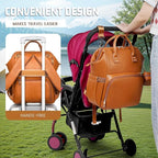 Premium Vegan Leather Diaper Bag Backpack - Image 5