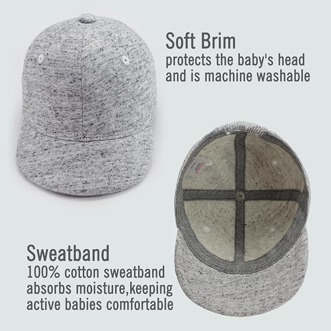 Keepersheep Baby Baseball Cap Infant Sun Hat, Cotton Knit - Image 2
