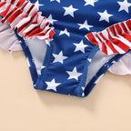 Happy Town Toddler Swimsuit Girl Solid Color Stripe One-Piece Baby Bathing Suits - Image 4