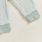 Toddler Baby Boy Fall Clothes Waffle Outfit Long Sleeve Color Blocking - Image 5