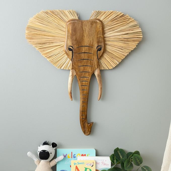 Crane Baby Wooden Safari Wall Decor, Wood Animal Nursery Wall Art, Boho - Image 5