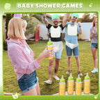 6 Sets Bottle Chug Baby Shower Games Juegos Para Plastic Baby Bottles Bibs Hat - Image 6