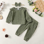 Mioglrie Toddler Baby Girl Clothes Fall Winter Sweatsuit Newborn Sweatshirt - Image 4