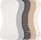 Gerber Baby Unisex Burp Cloths 5-Pack, Tan Grey, Size 10.5" x 21" by Gerber