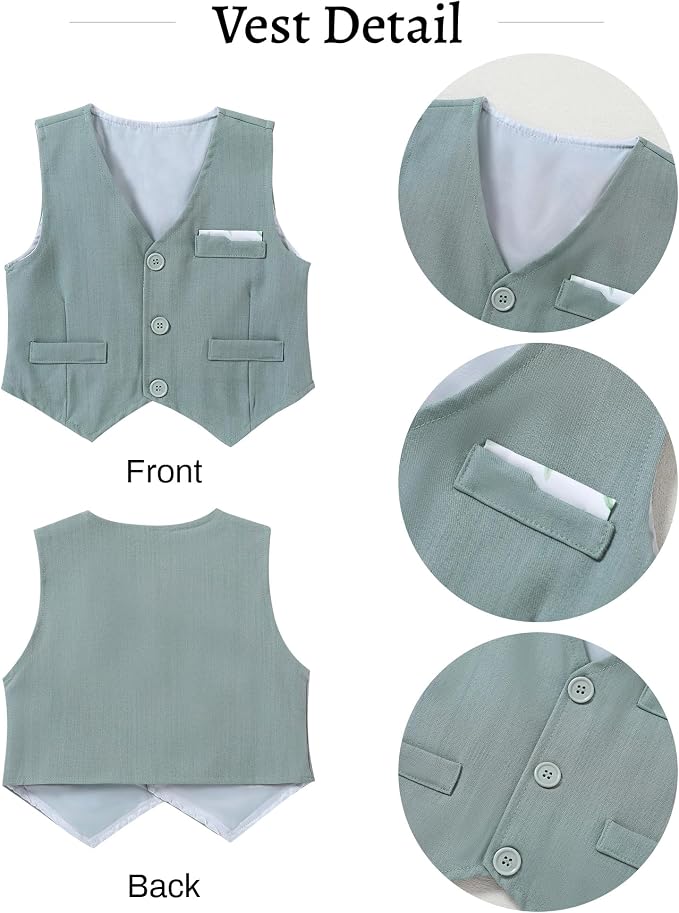 nilikastta Toddler Baby Boy Clothes Suit Gentleman Wedding Outfits Formal Dress - Image 5
