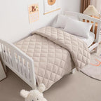 NTBAY Down Alternative Toddler Comforter, Lightweight and Warm Solid Color Baby - Image 3