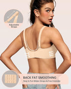 OEAK Womens Deep V Bras Wireless Comfortable Bra Supportive No Underwire Bras - Image 3