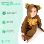 Cuddle Club Fleece Baby Bunting Bodysuit - Image 2