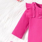 Aalizzwell Preemie Newborn Infant Baby Girls Clothes Ribbed Bodysuit Pants Set - Image 5
