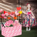 Rectangle Heart Partten Kids Gift Storage Basket Home Shelf Storage Basket - Image 4