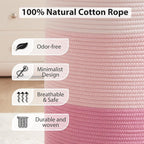Fiona's magic Cotton Rope Laundry Hamper, Tall Woven Laundry Basket Storage - Image 5