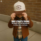 Funky Junque Premium Kids Trucker Hat Vintage Snapback Baseball Cap - Image 7