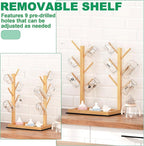 Baby Bottle Drying Rack, Vertical Bamboo Bottle Dryer Holder - Image 4