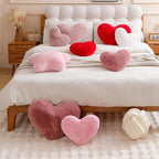 EastTree Heart Pillows, Bean Paste Pink Heart Shaped Pillows, Ultra Soft - Image 5