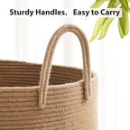 Fiona's magic 72L Large Woven Laundry Hamper, Tall Cotton Rope Storage Basket - Image 5