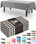 Pureegg Plastic Table Cloth Disposable 8 Pack, 54 x 108 Inch Table Cloths by Pureegg