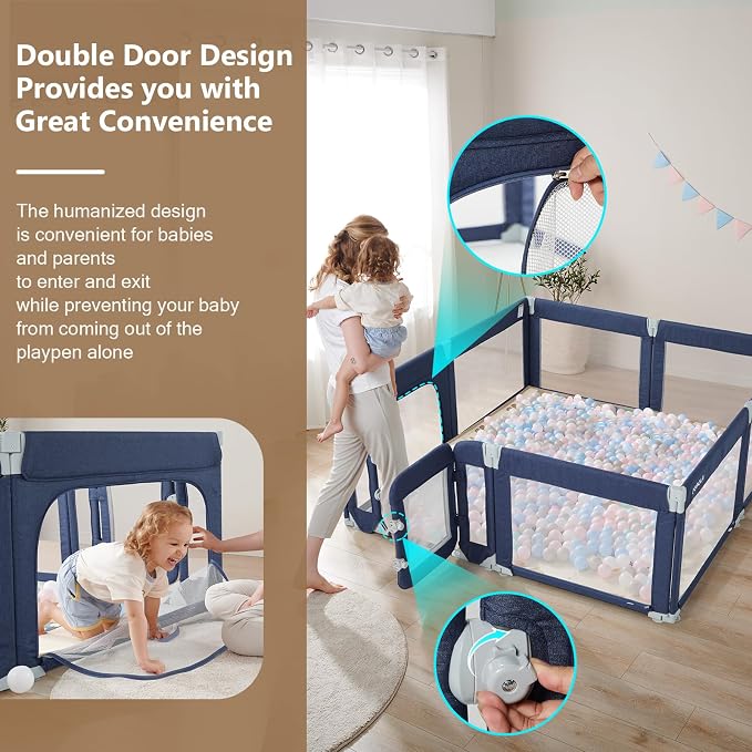 Baby Playpen, Large Play Pen for Babies and Toddlers - Image 3