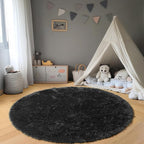 ONASAR Black Round Area Rugs 6ft, Ultra Soft Bedroom Circle Rug - Image 5