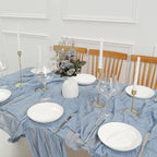 DOLOPL 8PCS Dusty Blue Cheesecloth Table Runner Bulk 13.3ft Boho Gauze Cheese - Image 5