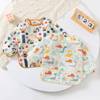 3 Pcs Waterproof Long Sleeves Baby Bibs Weaning Smock Bib 3-24 Months - Image 2