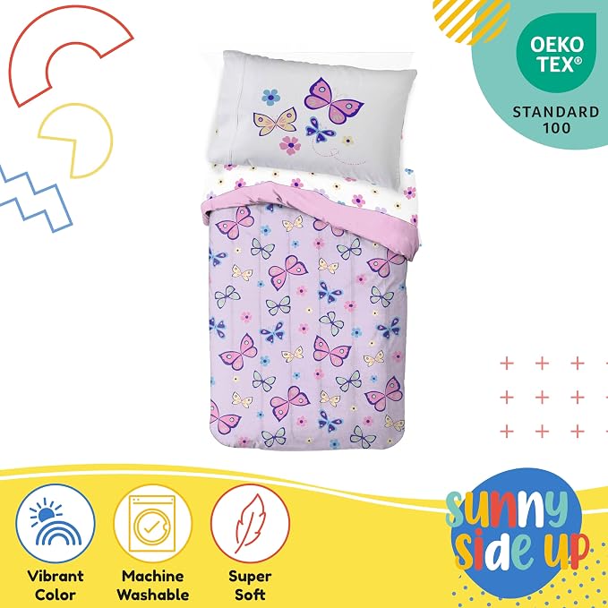 Sunny Side Up Butterfly Toddler Comforter Set - Image 4