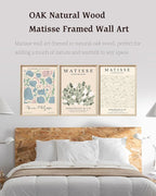 KensTro Framed Wall Art, Sage Matisse Wood Canvas Wall Art, 12x16in Henri - Image 2