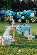DOLOPL 8PCS Baby Blue Cheesecloth Table Runner Bulk 13.3ft Boho Gauze Cheese - Image 3