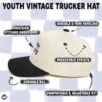 Funky Junque Premium Kids Trucker Hat Vintage Snapback Baseball Cap - Image 4