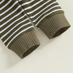 Newborn Baby Boy Girl Clothes Ribbed Knitted Long Sleeve Romper Pants Solid - Image 7