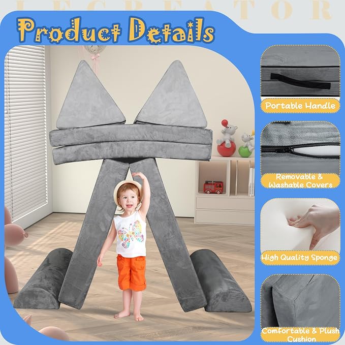 Modular Kids Sofa, Couch for Toddler and Baby Playroom/Bedroom, Perfect Toddler - Image 3