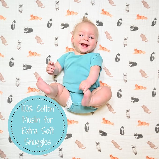 LollyBanks Swaddle Blanket for Boys and Girls, 100% Cotton Muslin Swaddle - Image 4
