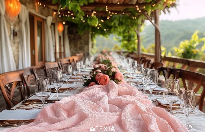 FEXIA 3 Pack Pink Table Runner 30x118 Inches - Image 5