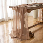 Cheesecloth Table Runner Nude Gauze Rustic Boho Coffee Cheese Cloth 120 Inch 10 - Image 4