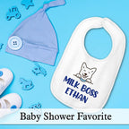 Personalized Baby Bib – Soft Cotton Terry, Cute Jindo Dog Design - Image 5