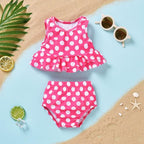 Aalizzwell Toddler Baby Girl Bathing Suit Two Piece Swimsuit Bikini Beach Wear - Image 2