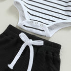 Newborn Baby Boy Girl Clothes Ribbed Knitted Long Sleeve Romper Pants Solid - Image 5