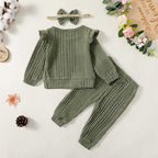 Mioglrie Toddler Baby Girl Clothes Fall Winter Sweatsuit Newborn Sweatshirt - Image 5
