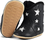 MK MATT KEELY Leather Western Boots Cowboy Bootie Soft Sole Non-Slip Crib Shoes - Image 7