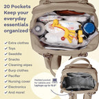 RUVALINO Diaper Bag Backpack-Multifunction Baby Travel Bag - Image 4