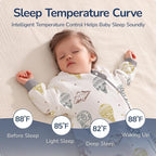 Baby Sleep Sack 6-12 Months, Cotton Detachable Long Sleeve Sleep Sack, 2.5 Tog - Image 5