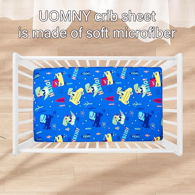 UOMNY Crib Sheet, Dinosaur Crib Sheets Baby Sheet - Image 5
