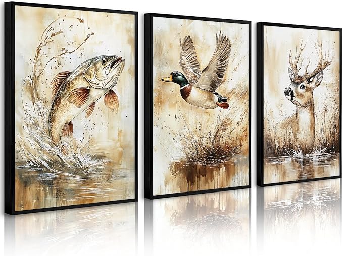 Vintage Animal Wall Art Baby Boy Room Canvas Wall Decor Farmhouse Animal by Unknown