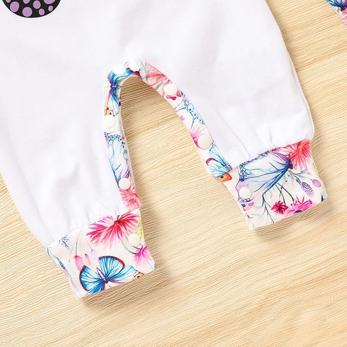 GRNSHTS Newborn Baby Girl Romper Infant Letter Print Jumpsuit Floral - Image 6