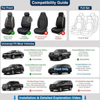OASIS AUTO Car Seat Covers Premium Waterproof Faux Leather Cushion Universal - Image 6